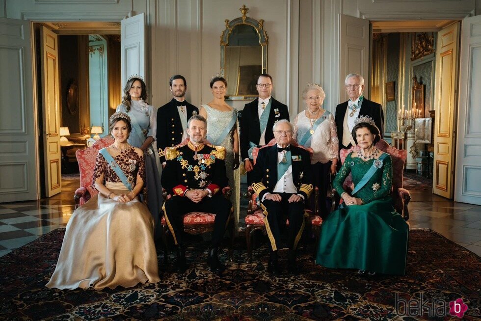 La Familia Real Sueca y Federico y Mary de Dinamarca en la cena de gala por la Visita de Estado de los Reyes de Dinamarca a Suecia