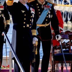 Federico de Dinamarca y Harald de Noruega en la Visita de Estado de los Reyes de Dinamarca a Noruega