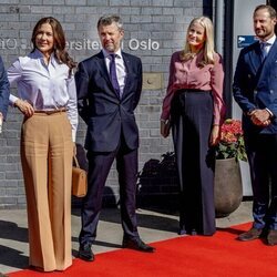 Federico y Mary de Dinamarca y Haakon y Mette-Marit de Noruega en la Ciudad de las Ciencias de Oslo