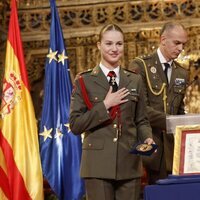 La Princesa Leonor, agradecida en la entrega de la Medalla de Aragón