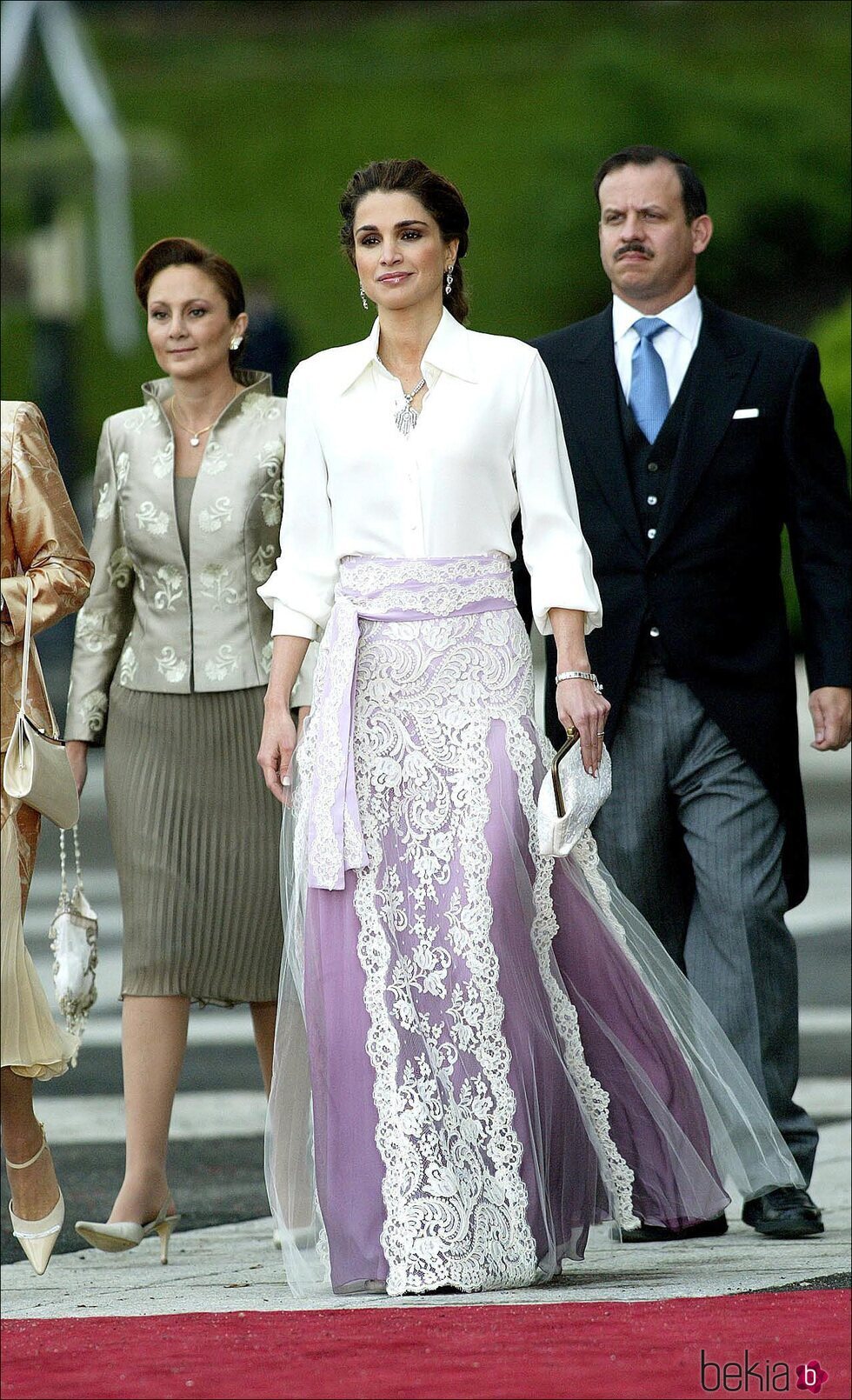 Faisal de Jordania y Rania de Jordania en la boda de Felipe y Letizia