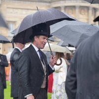 Peter Phillips en una garden party en Buckingham Palace