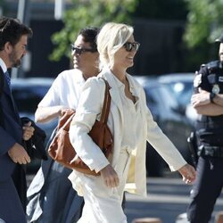 Ana Duato llegando a los juzgados para declarar en el caso Nummaria