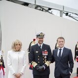 Haakon de Noruega y los Macron en el 80 aniversario del Desembarco de Normandía