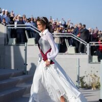 Rania de Jordania con un vestido de Laith Maalouf en el Jubileo de Plata de Abdalá de Jordania