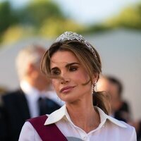 Rania de Jordania con la Tiara Árabe en el Jubileo de Plata de Abdalá de Jordania