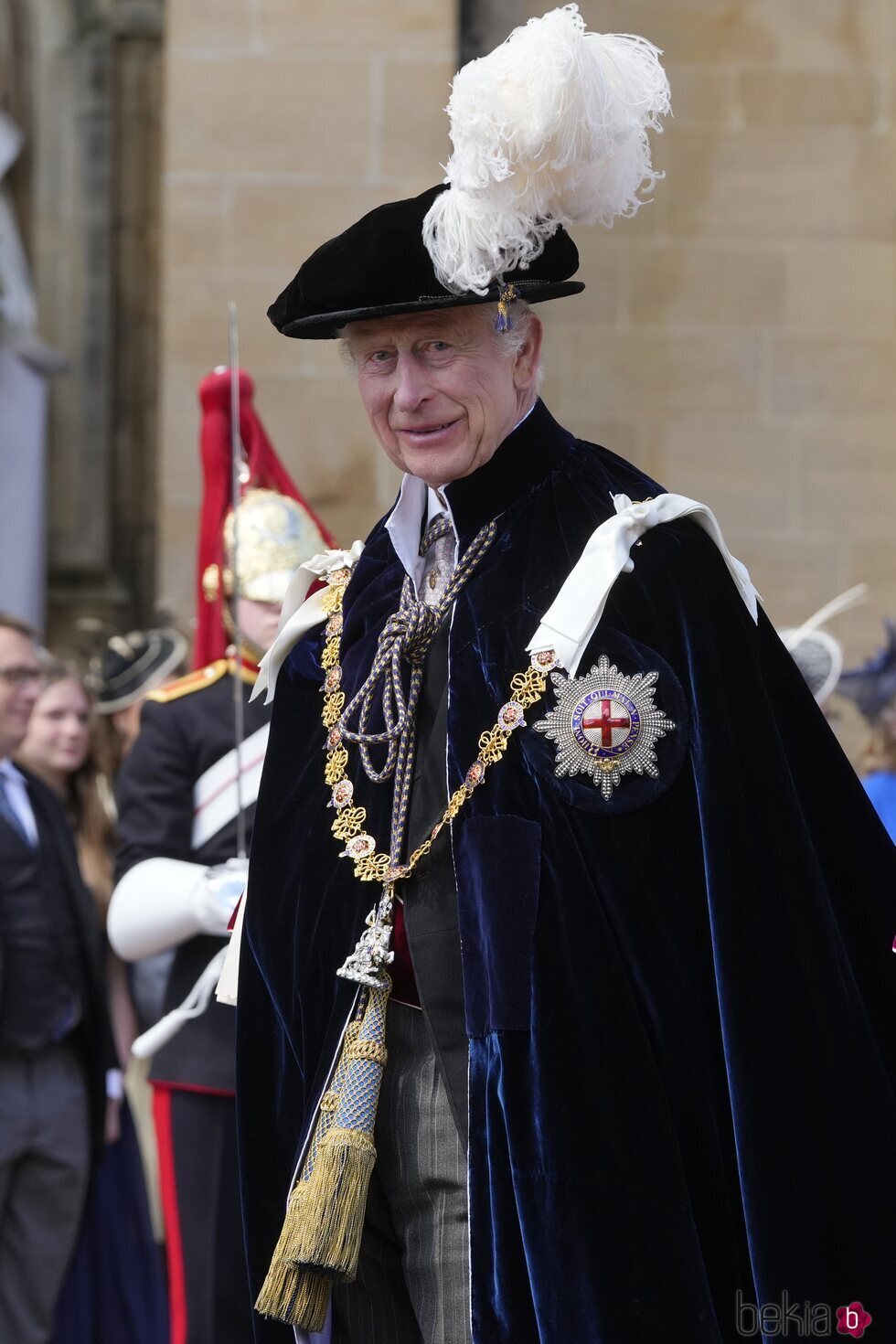 El Rey Carlos III en la procesión de la Orden de la Jarretera 2024