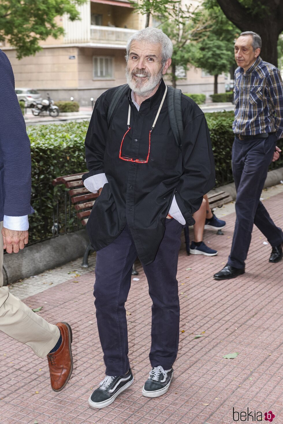 Lorenzo Caprile en el funeral de su hermana Paola