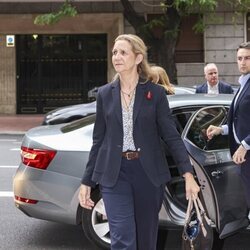 La Infanta Elena en el funeral de la hermana de Lorenzo Caprile