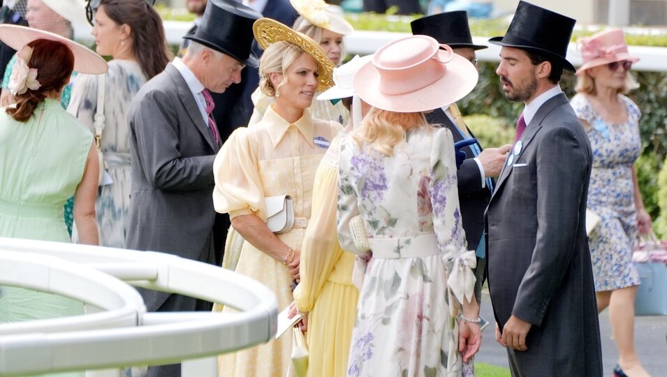 Zara Phillips, Lady Gabriella Windsor y Philippos de Grecia en Ascot 2024