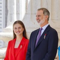 La Princesa Leonor y el Rey Felipe VI en la celebración del décimo aniversario del reinado de Felipe VI