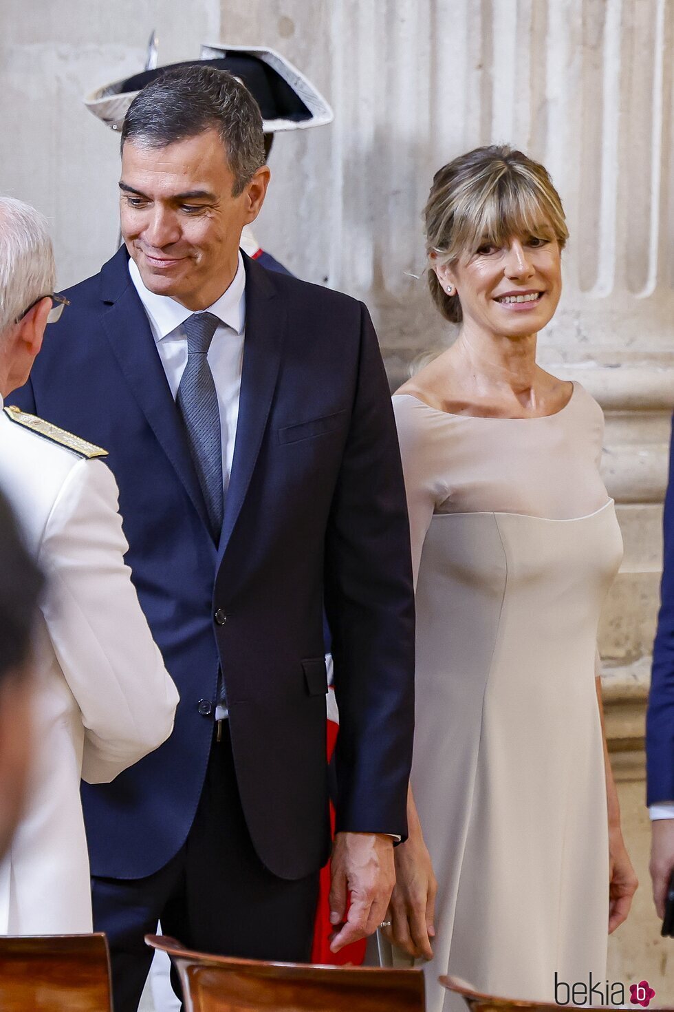 Pedro Sánchez y Begoña Gómez en la celebración del décimo aniversario del reinado de Felipe VI