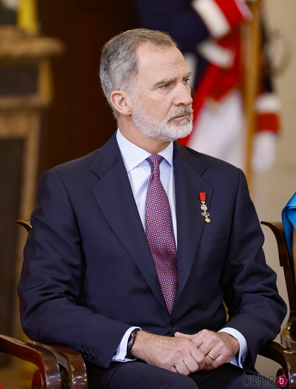 El Rey Felipe VI con la insignia del Toisón de Oro en los actos por su décimo aniversario de reinado