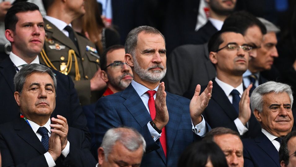 El Rey Felipe VI en el partido España-Italia de la Eurocopa 2024