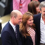 El Príncipe Guillermo con Federico de Dinamarca y su hija Josephine de Dinamarca en la Eurocopa 2024