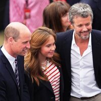 El Príncipe Guillermo con Federico de Dinamarca y su hija Josephine de Dinamarca en la Eurocopa 2024