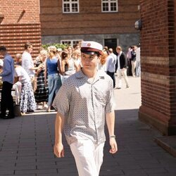 Christian de Dinamarca en su graduación