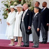 Los Reyes Carlos y Camilla y Naruhito y Masako de Japón en la bienvenida a los Emperadores de Japón por su Visita de Estado a Reino Unido