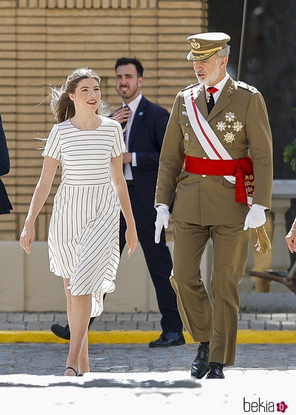 El Rey Felipe VI y la Infanta Sofía en el nombramiento a la Princesa Leonor como Dama Alférez Cadete