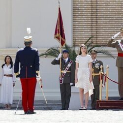 Los Reyes Felipe y Letizia y la Infanta Sofía en el nombramiento a la Princesa Leonor como Dama Alférez Cadete en la Academia de Zaragoza