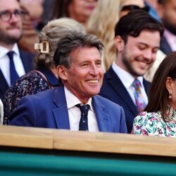 Sebastian Coe y Carole Middleton en Wimbledon 2024