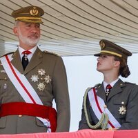 El Rey Felipe VI y la Princesa Leonor en la entrega de Despachos en la Academia General Básica de Suboficiales de Talarn