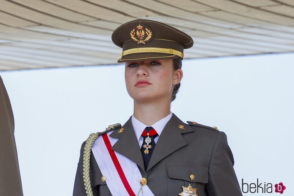 La Princesa Leonor en su primer acto como Dama Alférez Cadete entrega de Despachos en la Academia General Básica de Suboficiales de Talarn