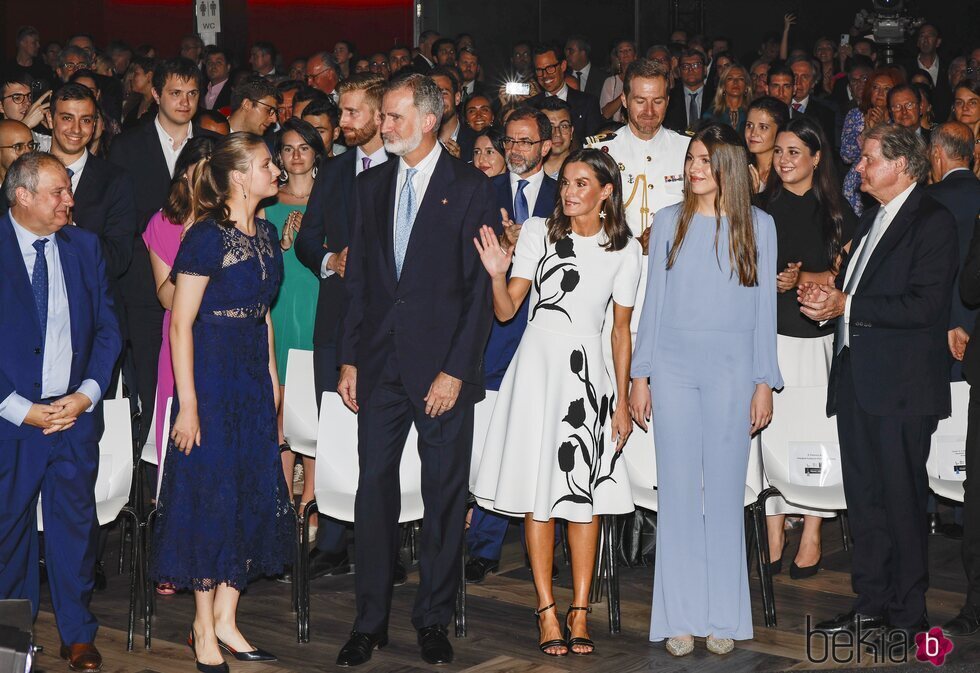 Los Reyes Felipe y Letizia, la Princesa Leonor y la Infanta Sofía en la ceremonia de entrega de los Premios Princesa de Girona 2024