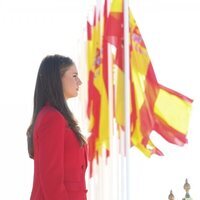 La Princesa Leonor en su despedida en el aeropuerto Adolfo Suárez Madrid-Barajas por su viaje oficial a Portugal