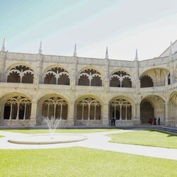 Vista del Monasterio de los Jerónimos durante la visita de la Princesa Leonor en su primer viaje oficial a Portugal