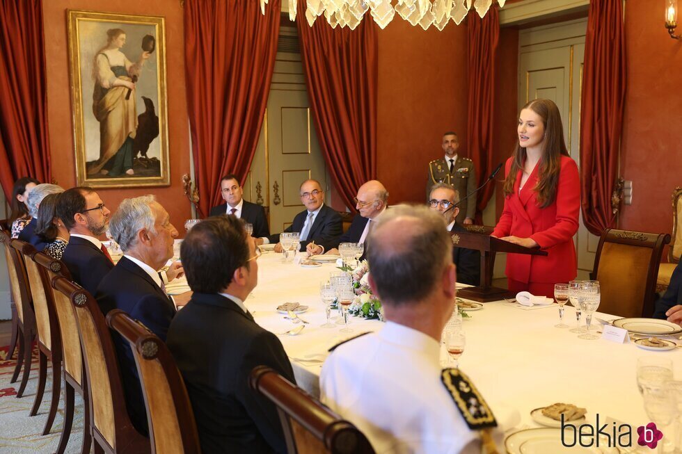 La Princesa Leonor en su discurso en el almuerzo por su primer viaje oficial a Portugal