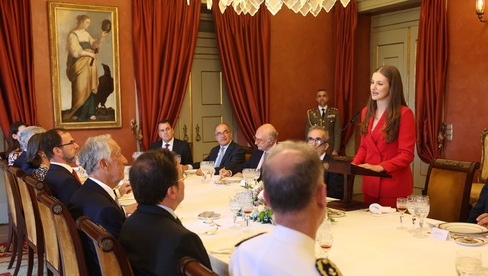 La Princesa Leonor en su discurso en el almuerzo por su primer viaje oficial a Portugal