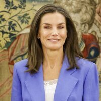 La Reina Letizia en la audiencia a una representación de la Fundación Microfinanzas BBVA