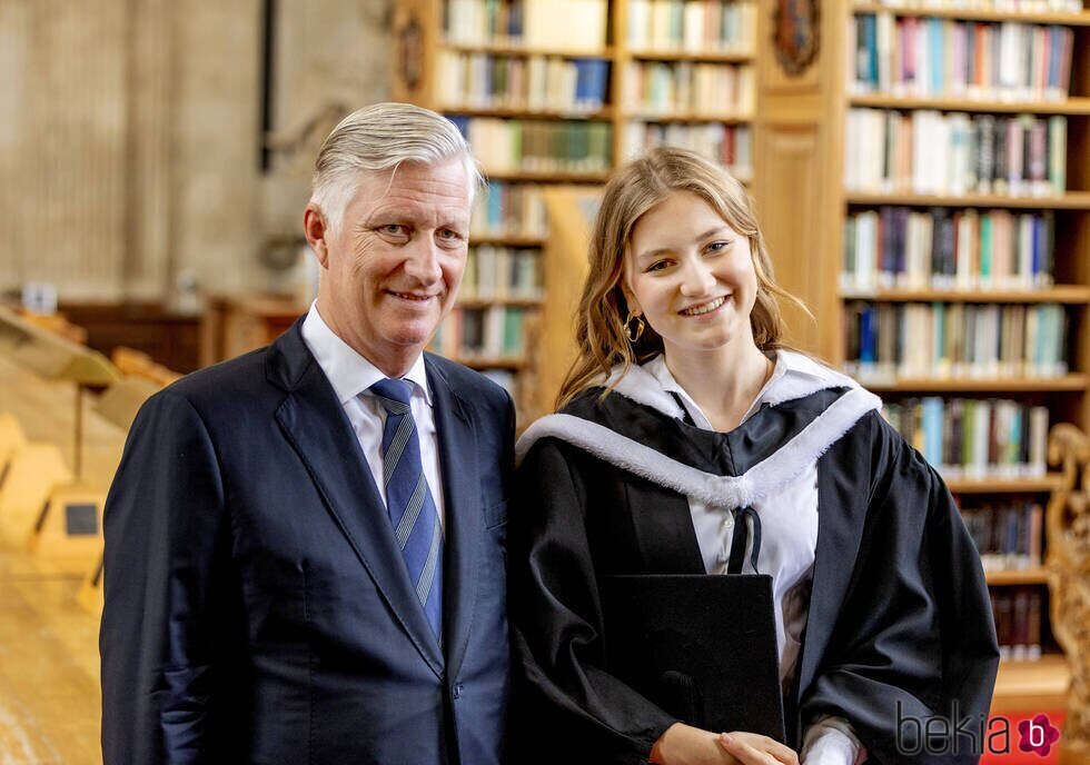 Felipe de Bélgica y Elisabeth de Bélgica en la graduación de Elisabeth de Bélgica en Oxford