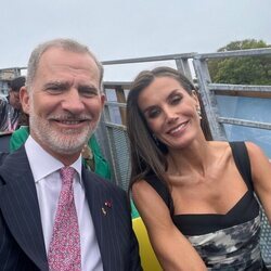 Los Reyes Felipe y Letizia comparten un selfie de la Ceremonia Inaugural de los JJOO 2024