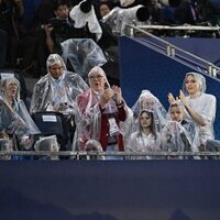 Alberto y Charlene de Mónaco con sus hijos en la Ceremonia de Inauguración de los JJOO 2024