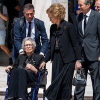 La Reina Sofía, muy pendiente de Irene de Grecia en el funeral de Miguel de Grecia