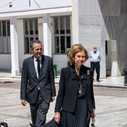 La Reina Sofía en el funeral de Miguel de Grecia