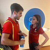 La Reina Letizia y Alcaraz hablando en los Juegos Olímpicos de París 2024