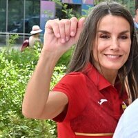 La Reina Letizia saludando en los Juegos Olímpicos de París 2024