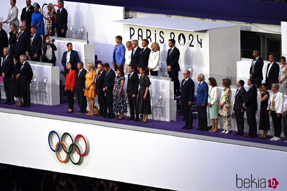 La Reina Sofía y otras autoridades en la ceremonia de clausura de los Juegos Olímpicos de París 2024