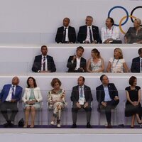 La Reina Sofía con Alberto de Mónaco y Carlos Gustavo y Silvia de Suecia en la ceremonia de clausura de los Juegos Olímpicos de París 2024