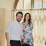 Primera imagen de Hussein y Rajwa de Jordania con su hija Iman de Jordania