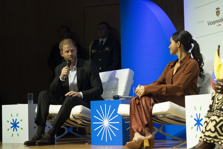 El Príncipe Harry y Meghan Markle en la Cumbre sobre un Futuro Digital Responsable en Colombia