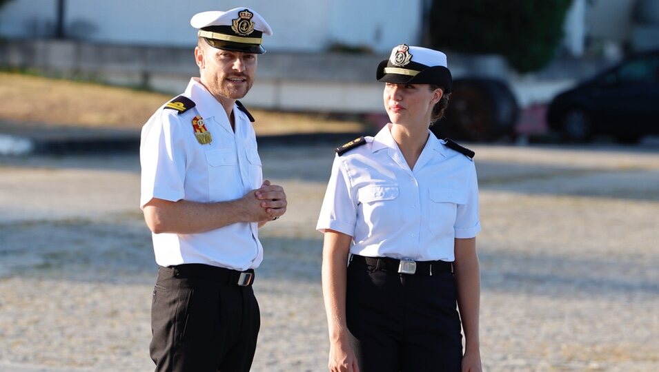 La Princesa Leonor conoce las instalaciones de la Escuela Naval de Marín, en Pontevedra