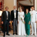 Victoria López-Quesada en su boda junto al Rey Felipe VI, sus padres y su hermano Pedro López-Quesada