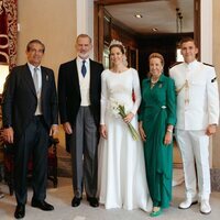 Victoria López-Quesada en su boda junto al Rey Felipe VI, sus padres y su hermano Pedro López-Quesada