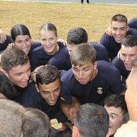 La Princesa Leonor durante una competición deportiva en la Escuela Naval de Marín