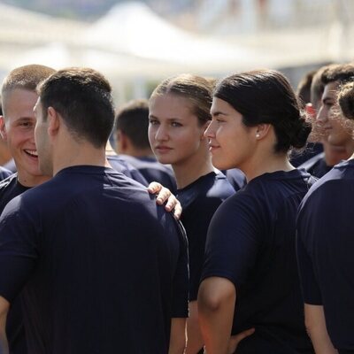 La Princesa Leonor en su ingreso a la Escuela Naval de Marín, Pontevedra