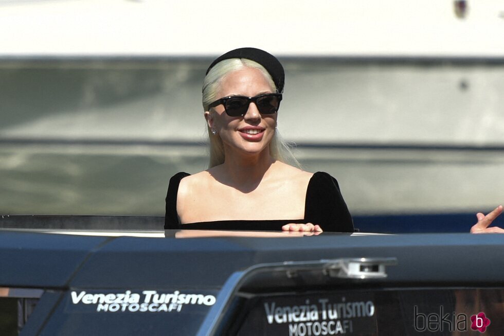 Lady Gaga a su llegada al Festival de Cine de Venecia 2024